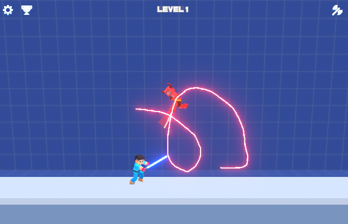 3D Block Gladiator: Sword Draw