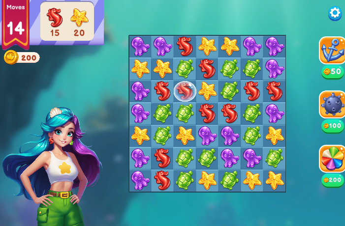 Underwater Adventures: Match 3